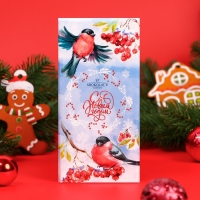 Новый год. Шоколад молочный "Зимние Снегири", 90 г