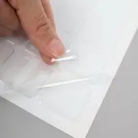 Стикеры эпоксидные прозрачные заготовки 3D 50 шт 3 х 3 см