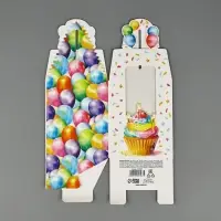 Коробка сборная &laquo;С днём рождения&raquo; 9 х 11 х 9 см