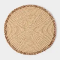 Салфетка плетеная 38х38 см "Мэг" цвет бежевый