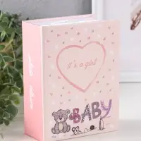 Фотоальбом 100 фото "Baby" 10X15см, ПП карм., розовый