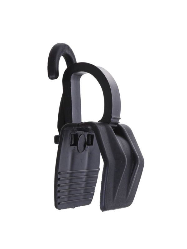 Крючок - вешалка с прищепкой, 50 шт. 3&times;5.5&times;1.7 см, чёрный