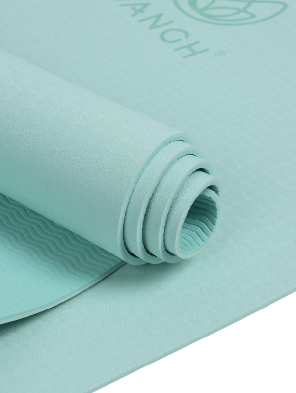 Коврик для йоги и фитнеса Sangh, 183х61х0,4 см цвет мятный/темно-бирюзовый