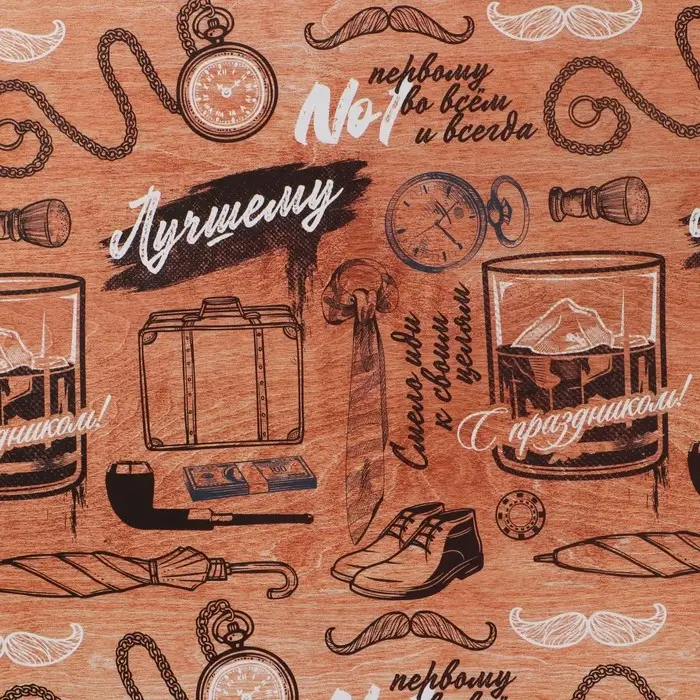 Бумага упаковочная глянцевая двухсторонняя &laquo;Дерево&raquo;, 70 х 100 см