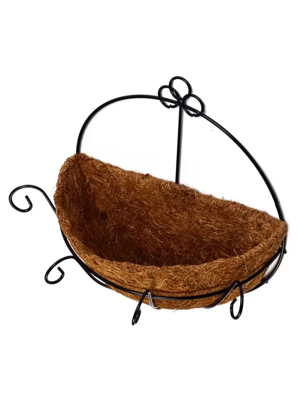 Кашпо настенное d=20 см, с кокосовым вкладышем