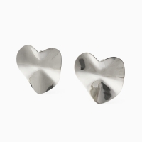 Клипсы &laquo;Тренд&raquo; сердечко, цвет серебро