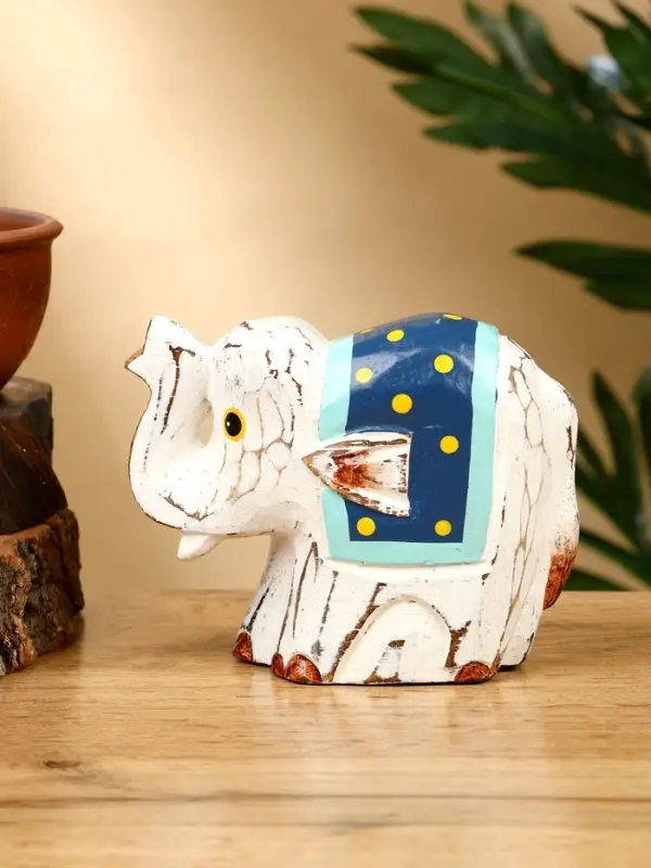 Сувенир &laquo;Слонёнок&raquo;, 12&times;5.5&times;9 см, дерево, белый