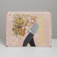 Коробка подарочная складная, упаковка, &laquo;Ван Гог&raquo;, 27 х 21 х 9 см