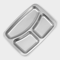 Поднос из нержавеющей стали, 3 секции