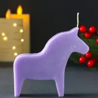Свеча новогодняя "Лошадка" 10,5х10 см, фиолетовый