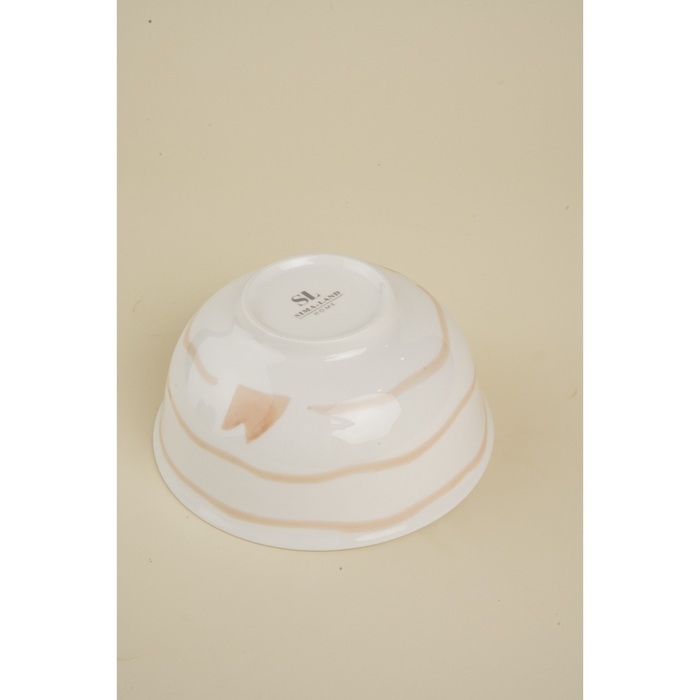 Набор салатников фарфоровых SL Home &laquo;Гатто&raquo;, 700 мл, d=15 см, цвет белый