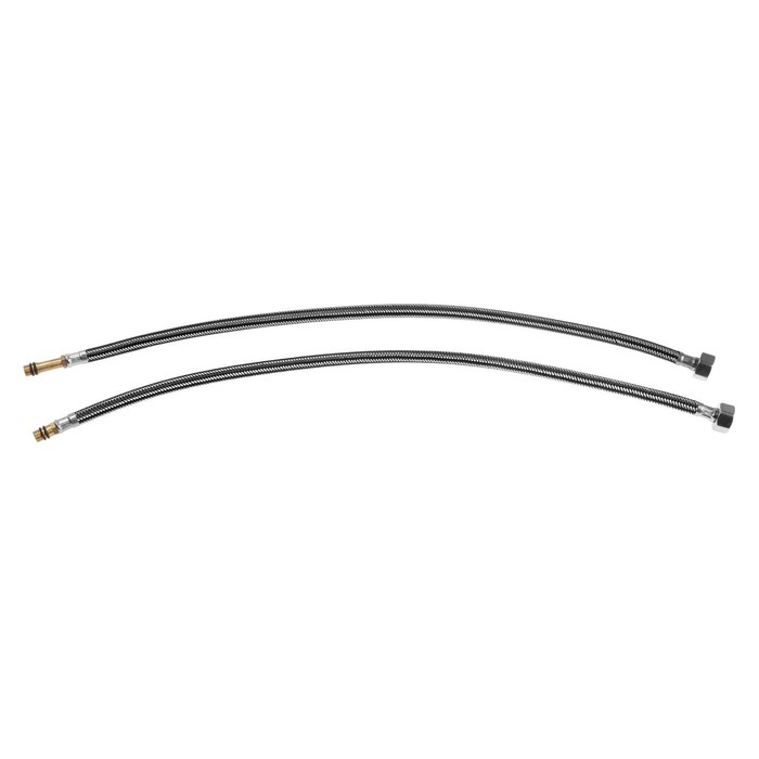 Подводка гибкая для смесителя ZEIN, фибро-нейлон, 1/2", М10, 60 см, набор 2 шт, черная