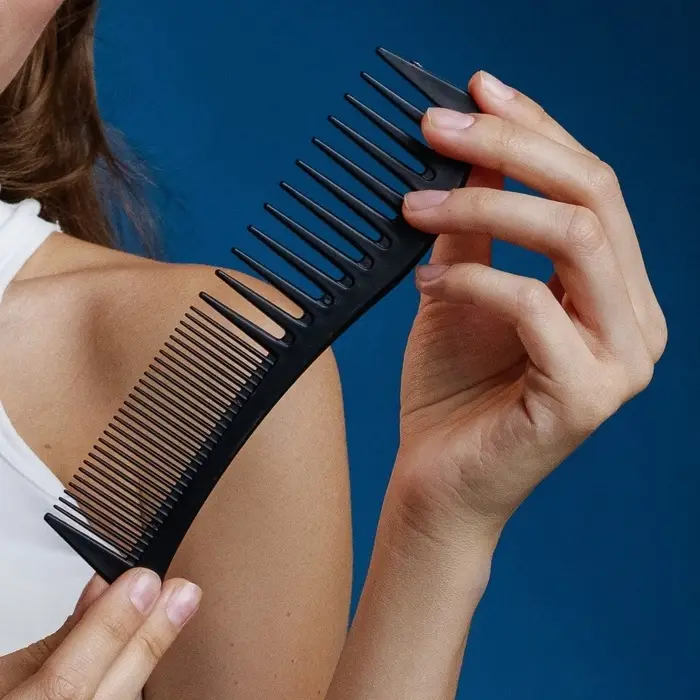 Расчёска комбинированная, 18.7 (&plusmn;1) &times; 5 см, чёрная