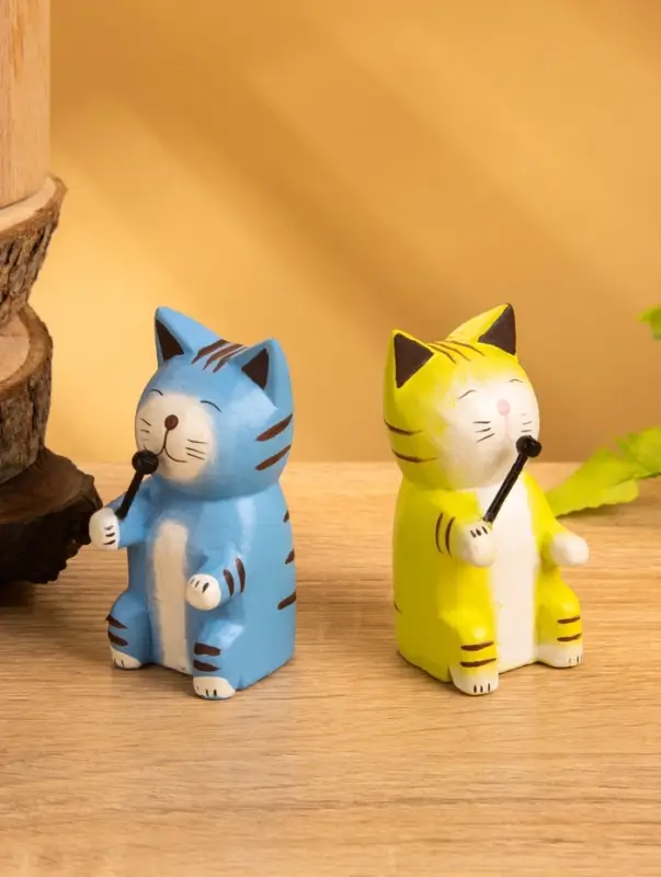 Сувенир &laquo;Кот с микрофоном&raquo;, 3&times;4&times;8 см, дерево, МИКС