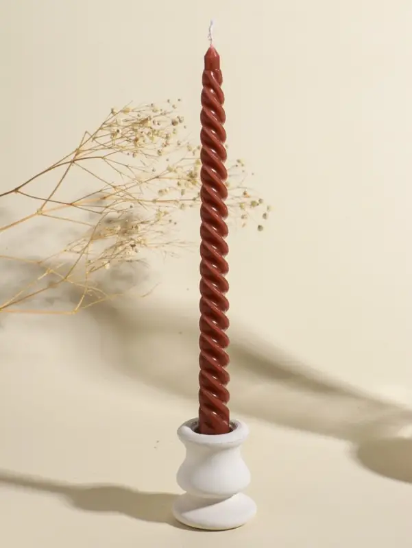 Набор свечей витых, 2х25 см, 4 шт, палитра коричневого 25,5х8,8х2,4 см