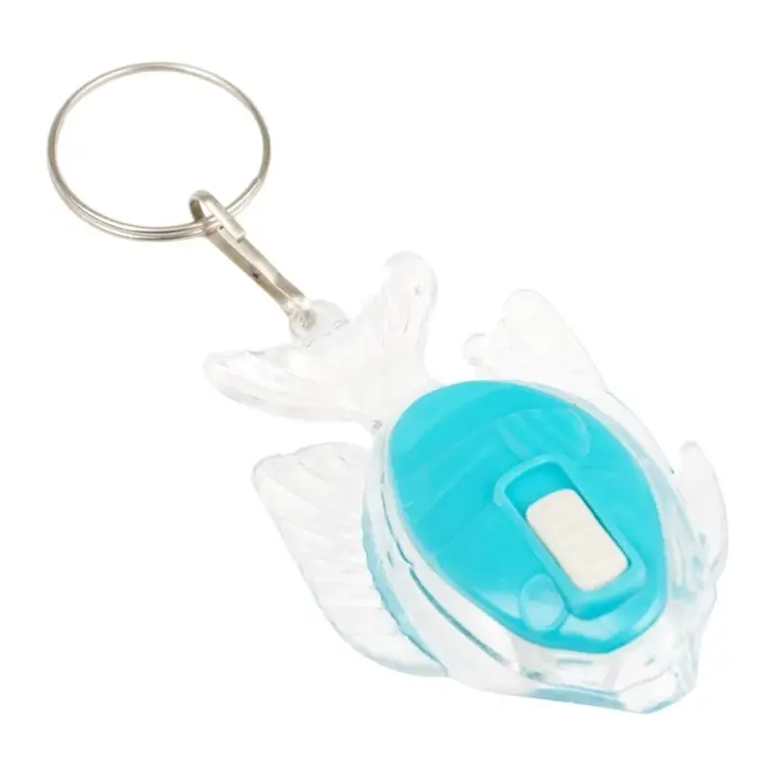 Фонарик брелок для ключей на кольце &laquo;Рыбка&raquo;, 1 режим, 2&times;AG13, 3.5&times;5.5 см, МИКС