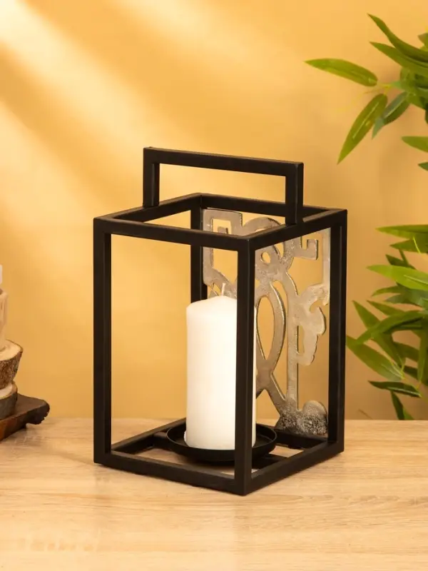 Подсвечник фонарь "Геральдика" 17х17х29,5 см, d 10 см, алюминий, железо