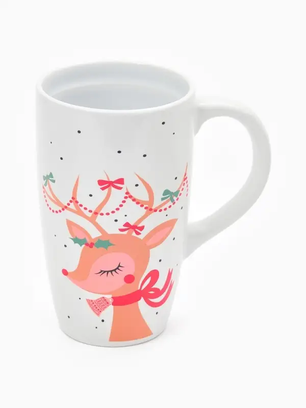 Кружка чайная новогодняя &laquo;Оленёнок&raquo;, 530 мл