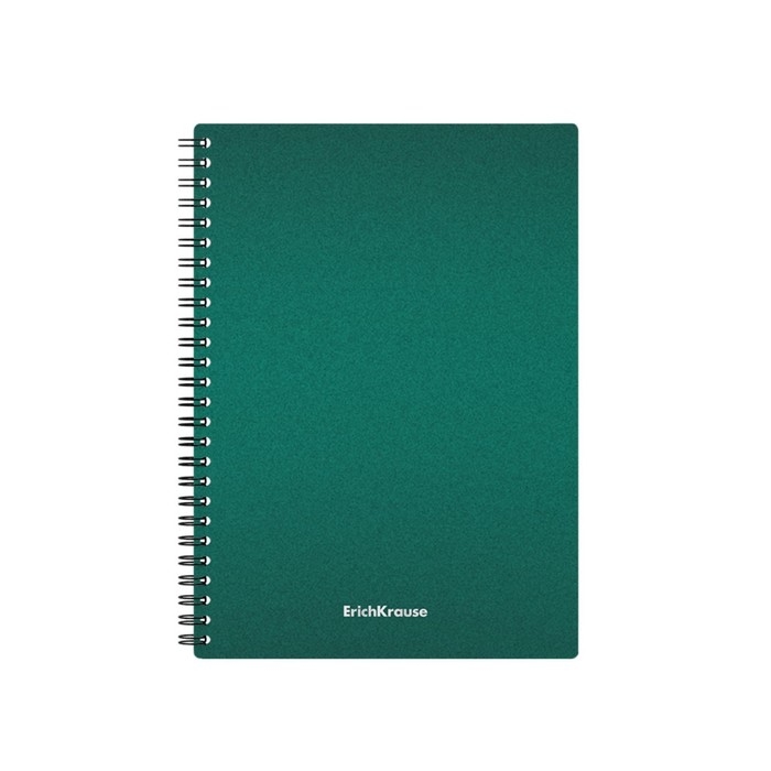 Тетрадь на спирали, 80 листов в клетку, ErichKrause Ice Metallic, пластиковая обложка, на резинке, блок офсет 100% белизна, МИКС