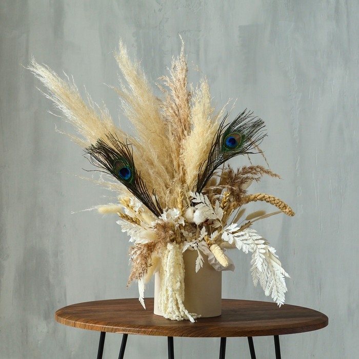 Набор перьев павлина для декора 2 шт.