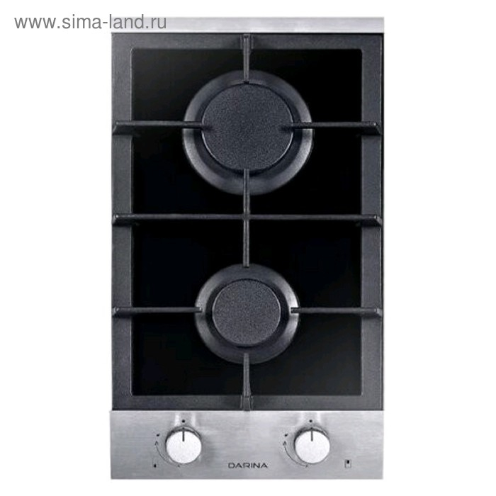 Варочная поверхность Darina 1T2 C524 Х1, газовая, 2 конфорки, 29 см, цвет нерж.сталь