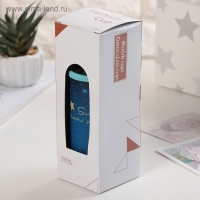 Бутылка для воды стеклянная в чехле &laquo;Звёздное небо&raquo;, 300 мл, h=17 см, цвет МИКС