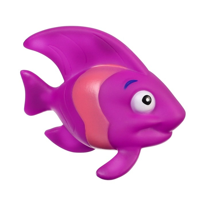 Набор резиновых игрушек для ванны &laquo;Морские рыбки&raquo;, 8 см, с пищалкой, 4 шт, виды МИКС, Крошка Я