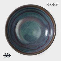 Миска фарфоровая Magistro Garland, 230 мл, d=12 см, цвет синий