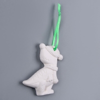 Новый год! Набор елочных украшений под раскраску 4 шт &laquo;Динозавры&raquo; с подвесом, кисть