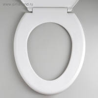 Сиденье для унитаза с крышкой Росспласт &laquo;Декор&raquo;, 44,5&times;37 см, цвет белый