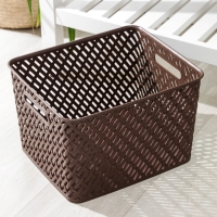 Корзина для хранения &laquo;Плетёнка&raquo;, 34,5&times;30&times;22,5 см, цвет коричневый