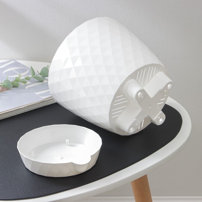 Горшок для цветов с прикорневым поливом &laquo;Румба&raquo;, 3 л, цвет белый