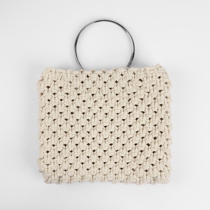 Ручки для сумки &laquo;Круг&raquo;, металлические, d = 10 см, 2 шт, цвет серебряный