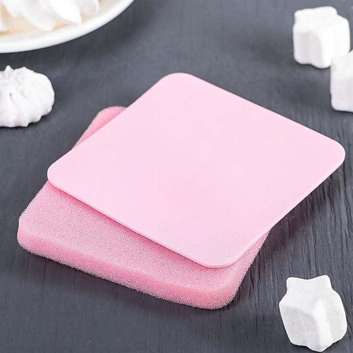 Набор матов для моделирования и сушки цветов из мастики, 9,5&times;9,5&times;1,5 см, 2 шт, цвет белый, розовый