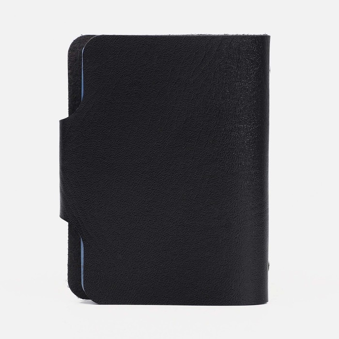 Визитница на кнопке, 12 карт, цвет чёрный