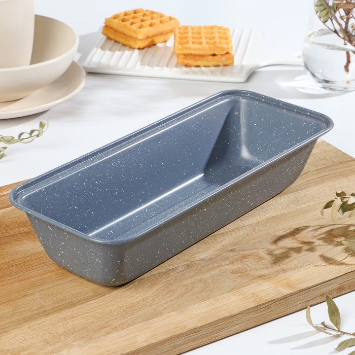 Форма для выпечки Доляна &laquo;Мрамор. Хлеб&raquo;, 31,5&times;13&times;6,5 см, антипригарное покрытие, цвет серый