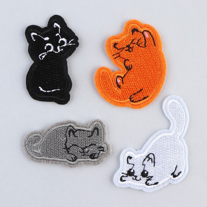 Термонаклейки на одежду &laquo;Котики&raquo;, 4 шт.