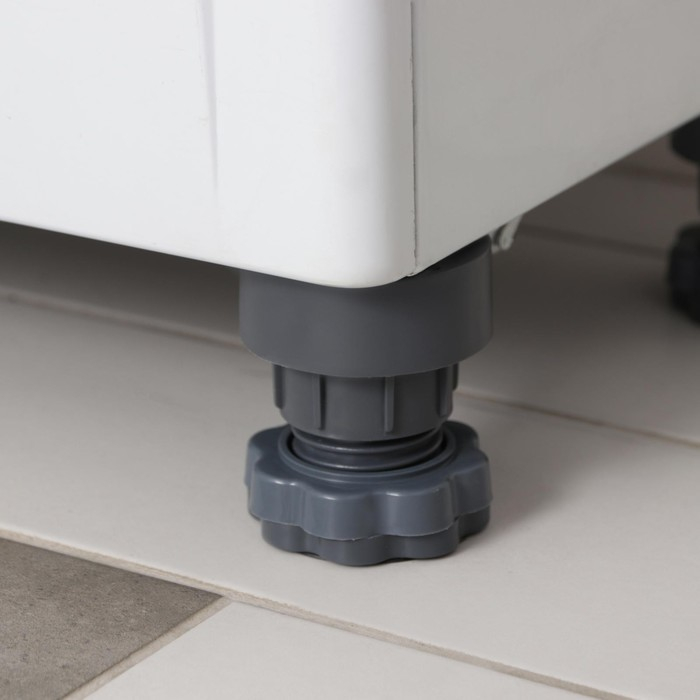 Набор подставок антивибрационных, для стиральной машины, раздвижные, 4 шт, 6,5&times;8-10 см, d=4,7 см