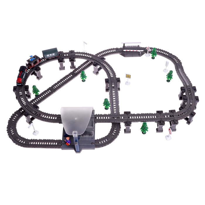 Железная дорога &laquo;Ретро&raquo;, работает от батареек, световые и звуковые эффекты, детская