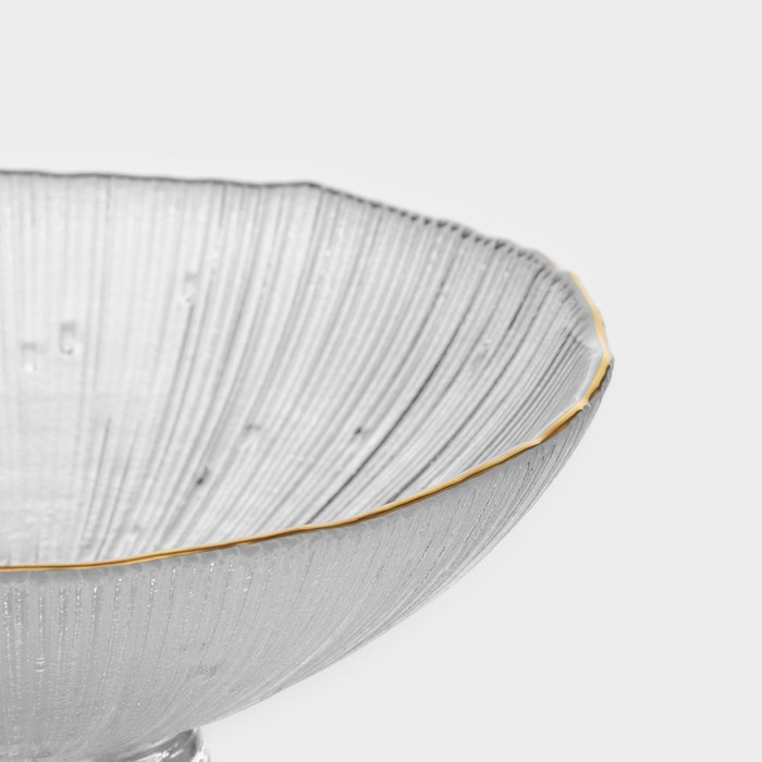 Ваза из стекла для фруктов &laquo;Фейверк&raquo;, 350 мл, 15&times;7,5 см, цвет прозрачный