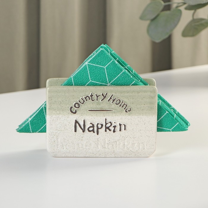 Салфетница керамическая &laquo;Домик в деревне&raquo;, 11,7&times;4&times;8 см