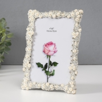 Фоторамка металл, стекло 10х15 см "Жемчужные волны" стразы 1,5х13х18 см