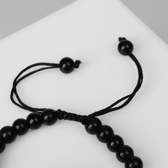 Браслет &laquo;Череп с костями&raquo; этника, цвет чёрно-коричневый, d=6 см