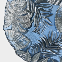 Тарелка стеклянная &laquo;Арабис&raquo;, d=21,5 см, цвет голубой