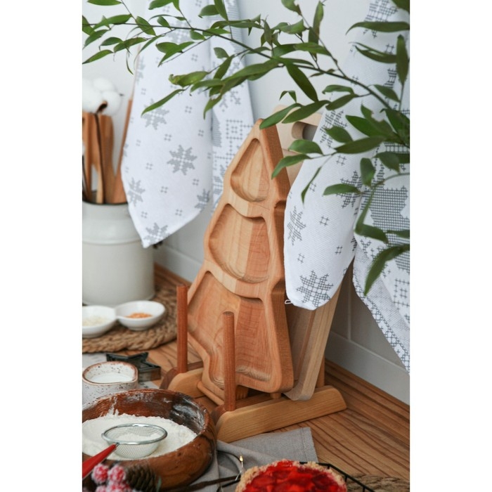 Подставка для разделочных досок, крышек и тарелок Adelica, 17&times;13&times;13 см, пропитано минеральным маслом, берёза