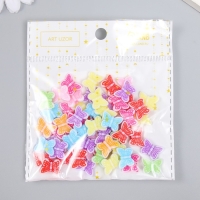 Бусины для творчества пластик "Бабочки яркие" набор 20 гр 0,3х1,4х1,1 см