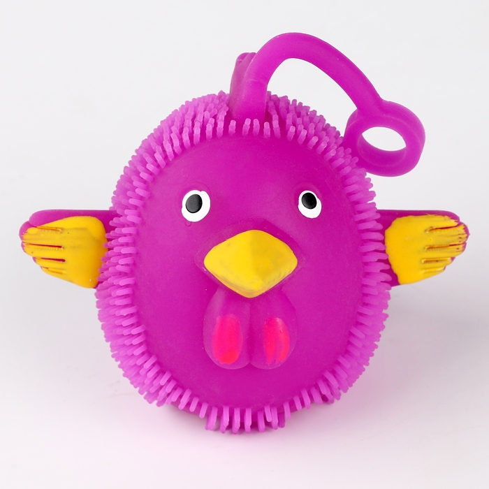 Мяч детский резиновый ёжка световой &laquo;Злые птички&raquo;, цвета МИКС , в шоубоксе