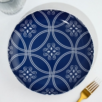 Тарелка керамическая &laquo;Марокко&raquo;, 22.5 см, цвет синий