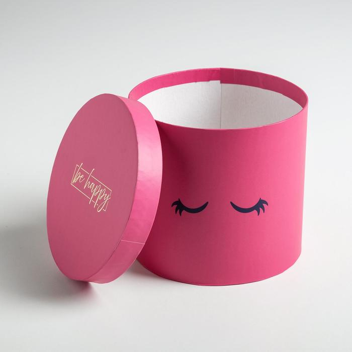 Набор шляпных коробок для цветов 5 в 1, упаковка подарочная, &laquo;Глазки&raquo;, 14 х 13 см - 22 х 19,5 см