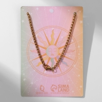 Кулон &laquo;Полумесяц&raquo; звёзды, волки, цвет синий в золоте, 60 см